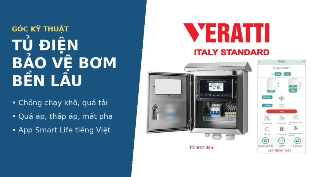 Tủ điện bảo vệ bơm VERATTI IOT-30A